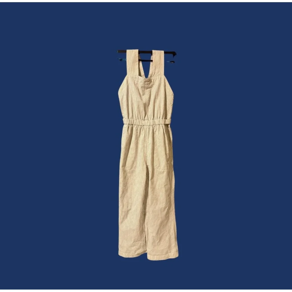 Everlane Womens The Fatigue Apron Jumpsuit Stripe Size‎ 4